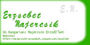 erzsebet majercsik business card